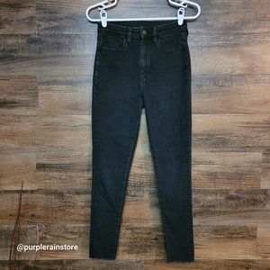 American Eagle Jeans 2 Jegging Black Wash Super Hi Rise 360 Next Level Stretch